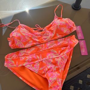 - ❤️Tropical bikini set NWT!!! Neon pink coral XL XXL